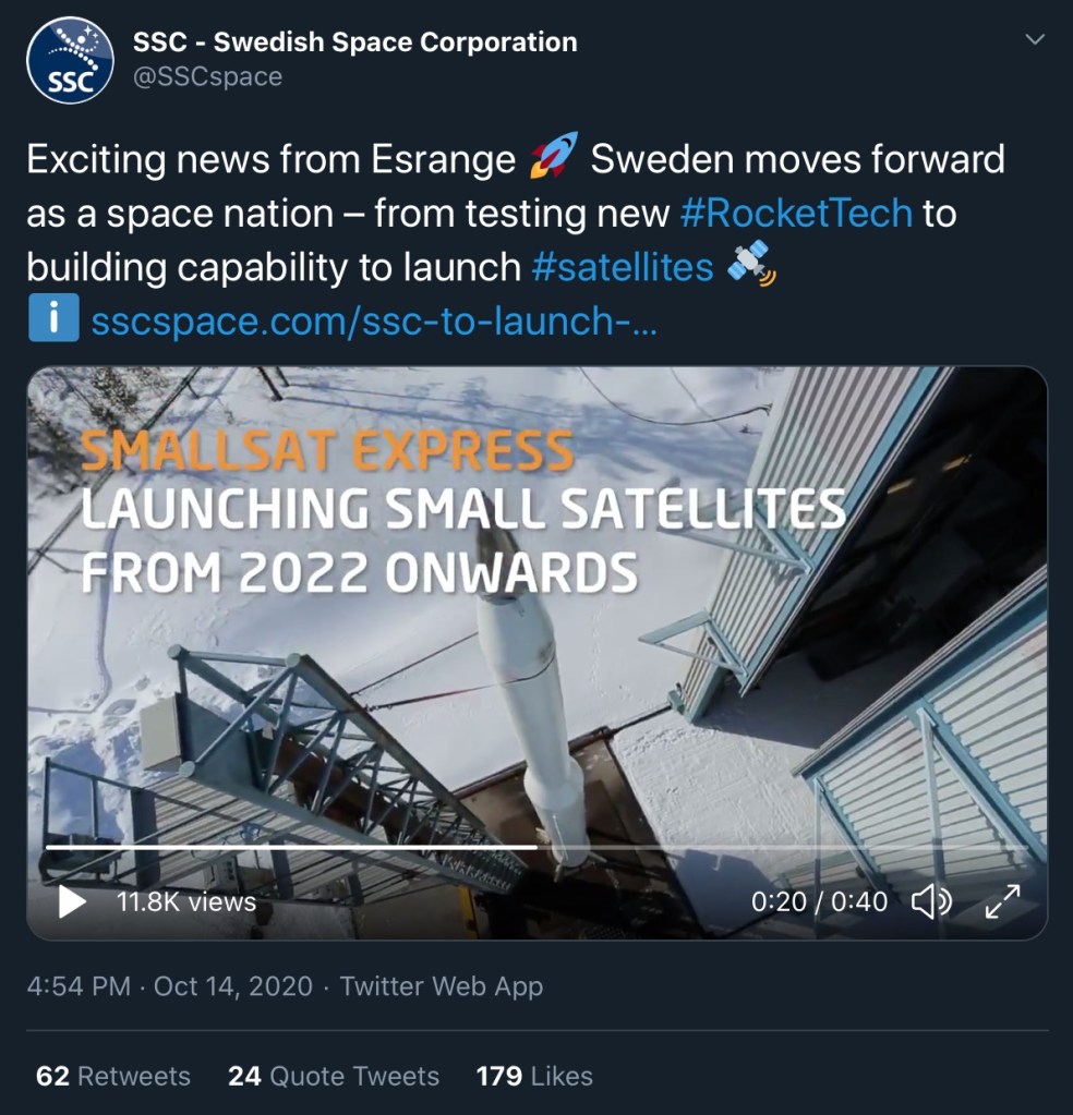 Screenshot from SSC’s twitter account, October 14, 2020. Watch the embedded video here